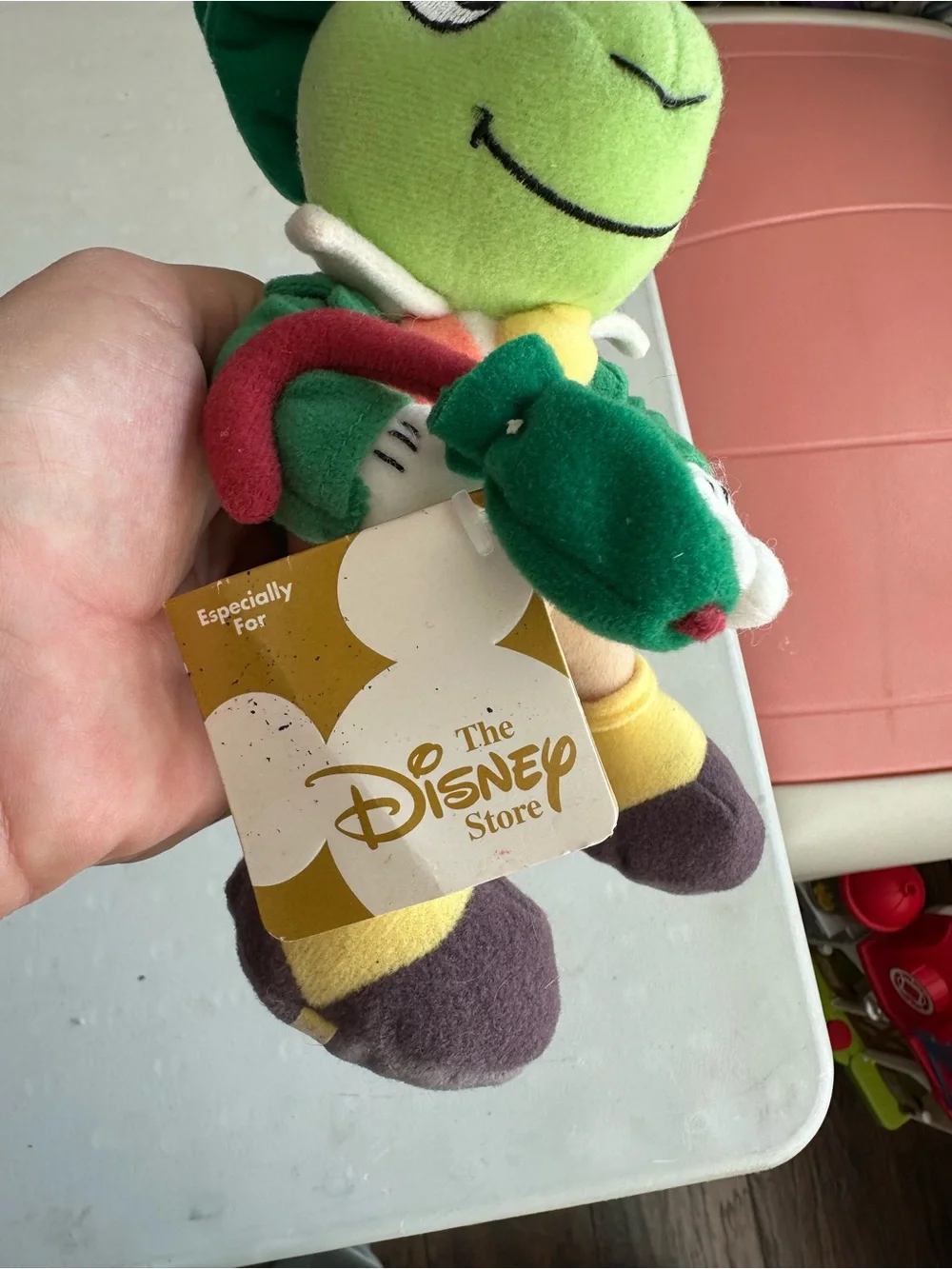 Vintage NWT Disney Store Jiminy Cricket Plush Stuffed Animal Toy 8” Pinocchio
